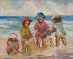 Amos Langdown; Children on the Beach
