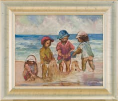 Amos Langdown; Children on the Beach