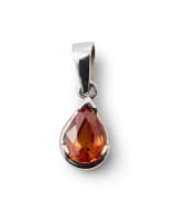 Orange sapphire pendant