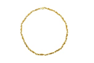 Textured link necklace