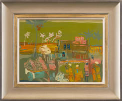 Walter Battiss; Village Scene