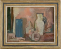 Carl Büchner; Still Life with Ceramic Vessels