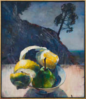 Louis van Heerden; Still Life with Pear and Peeled Citrus