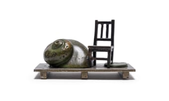 Guy du Toit; Composition with Chair, Shell and Number 58