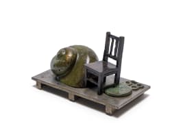 Guy du Toit; Composition with Chair, Shell and Number 58