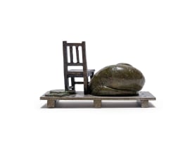 Guy du Toit; Composition with Chair, Shell and Number 58