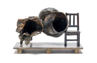Guy du Toit; Composition with Chair, Shell and Flower