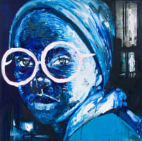 Nelson Makamo; Untitled (Young Girl in Blue)