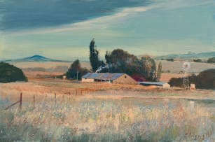Christopher Tugwell; Farmhouse with Windmill