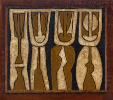 Cecil Skotnes; Abstract Figures, diptych