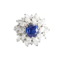 Sapphire and diamond dress ring