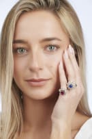 Sapphire and diamond dress ring