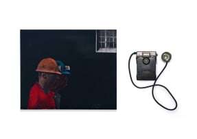 Sam Nhlengethwa; Miners and Miner's Lamp