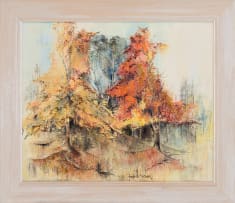 Frederike Stokhuyzen; Autumn Landscape with Trees