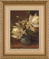 Adriaan Boshoff; Magnolia Blossoms in a Ginger Jar