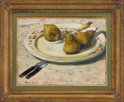 Adriaan Boshoff; Still Life with Pears and Knives