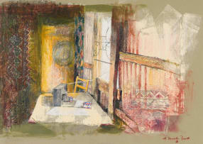 Mari Vermeulen-Breedt; Interior with Desk and Chair