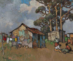 Conrad Theys; Shacks and Blue Gum Trees (Krotte en Bloekombome)