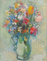 Herbert Coetzee; Beker met Blomme (Jug with Flowers)