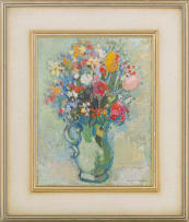 Herbert Coetzee; Beker met Blomme (Jug with Flowers)
