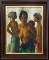 Clement Serneels; Mother, Child and Two Ladies