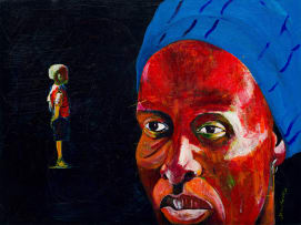 Nelson Makamo; Portrait of a Boy with Mother