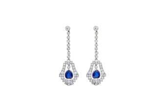 Art Deco sapphire and diamond earrings