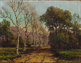 Tinus de Jongh; Landscape with Road and Trees
