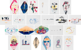 Robert Hodgins and Various Artists; Uhanga Dihangara (Coat Hanger Print Portfolio); Twenty-Four Watercolours