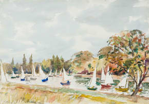 Llewellyn Petley-Jones; Yachting on the River, England