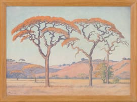 Jacob Hendrik Pierneef; Landscape with Acacias