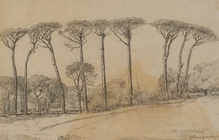 Jacob Hendrik Pierneef; Landscape with Trees, Wynberg