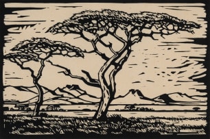 Jacob Hendrik Pierneef; Doringboom, Rustenburg Tvl (Thorn Tree, Rustenburg) (Nilant 90)