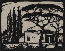 Jacob Hendrik Pierneef; Plaashuis, Rustenburg (Farmhouse, Rustenburg) (Nilant 49)