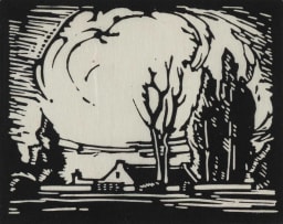 Jacob Hendrik Pierneef; Huis in Aand (Evening, Transvaal Homestead) (Nilant 54)