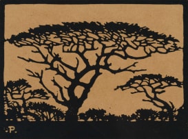 Jacob Hendrik Pierneef; Doringboom, Rustenburg Tvl (Thorn Tree, Rustenburg Transvaal) (Nilant 98)