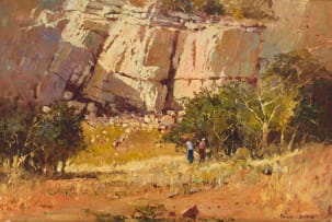 Adriaan Boshoff; Rocky Landscape with Figures