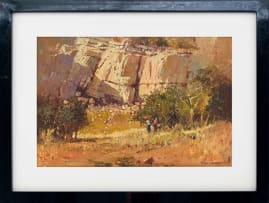 Adriaan Boshoff; Rocky Landscape with Figures