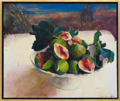 Louis van Heerden; Bowl of Figs with Leaves
