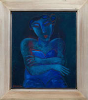 Jan Vermeiren; Seated Woman in Blue