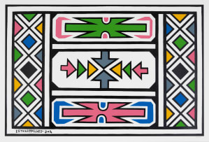 Esther Mahlangu; Untitled