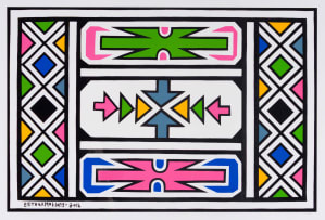 Esther Mahlangu; Untitled