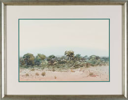 Walter Westbrook; Landscape with Dry Riverbed and Bush