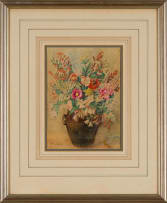 Frans Oerder; Pot with Flowers