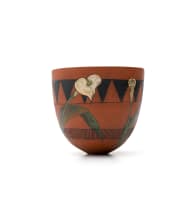 Rebecca Tetley; Vessel with arum lily and pattern decoration