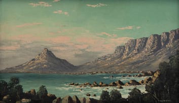 Tinus de Jongh; Landscape with the Twelve Apostles and Lion's Head in the Distance