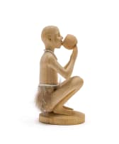 Julius Mfethe; Figure Drinking from a Bowl