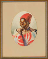 Constance Helen Greaves; Portrait of a Woman; Portrait of a Woman in Red Hat and Traditional Blanket; Profile of a Woman with a Pipe, three