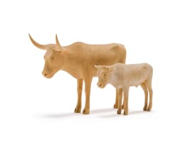Julius Mfethe; Cow and Calf, two