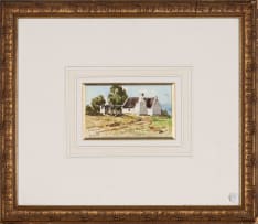 Otto Klar; Farmhouse with Thatched Roof